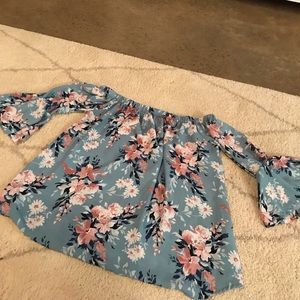 off the shoulder floral top